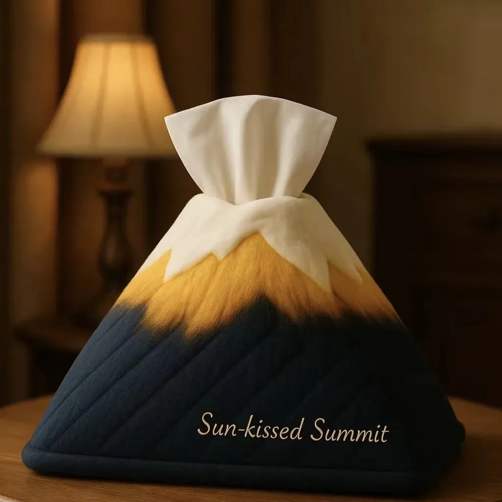 微信图片_20251202001245_1096_59 Sunlit Golden Mountain Tissue Box - Romantic Home Decor Gift for Friends - Image 1